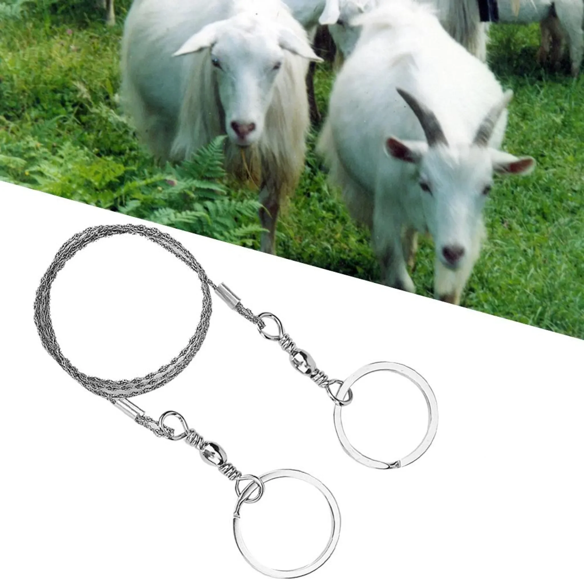 304 Edelstahl tragbare Winkelsäge – Hornlose Drahtsäge für Rinder & Schafe